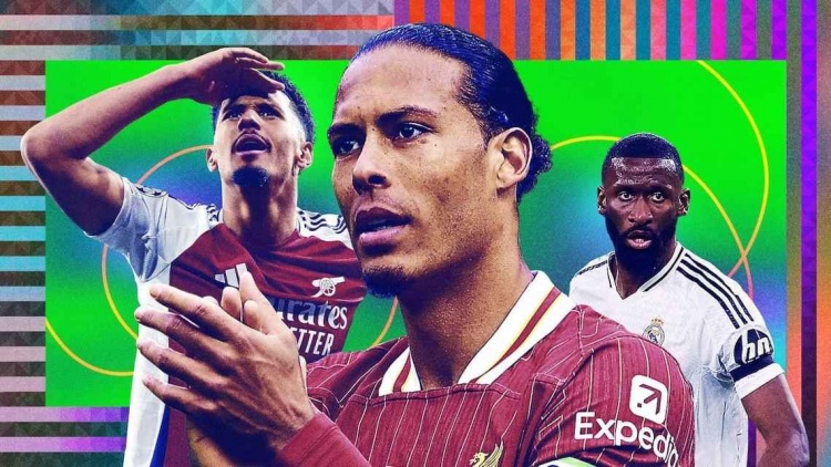 ESPN年度10大中后衛(wèi)：范迪克當(dāng)選最佳，阿森納2將前4，呂迪格第3