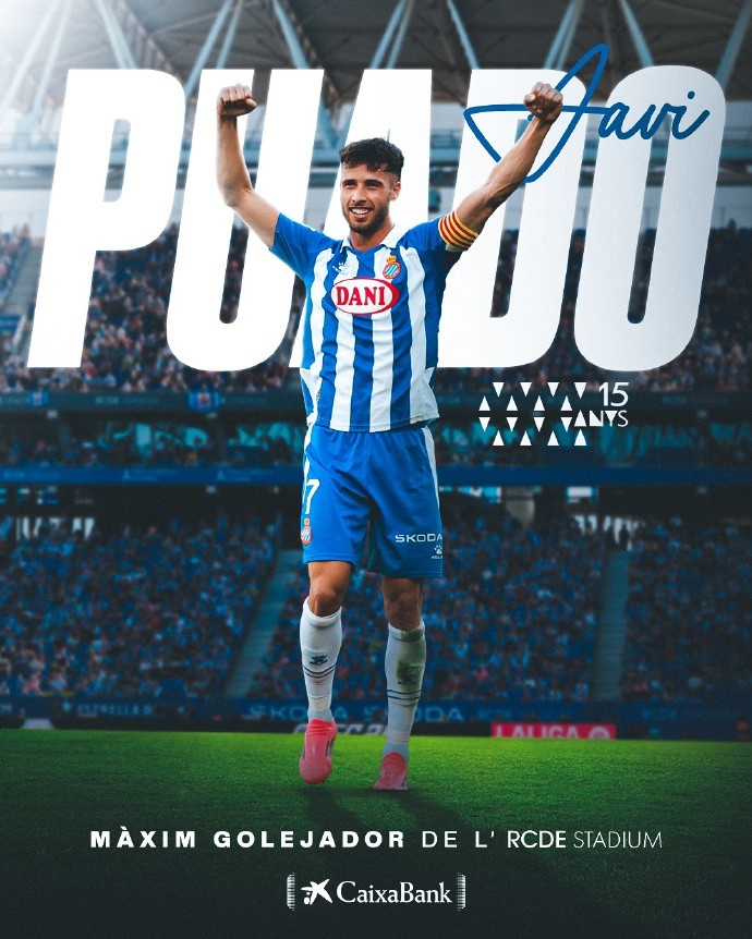 身價800萬歐&12球4助！每體：西班牙人將和隊長普阿多續(xù)約至2029