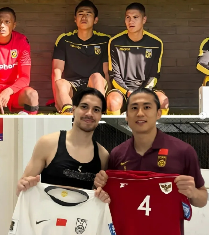 久別重逢！張玉寧賽后與印尼歸化迪克斯交換球衣，兩人曾同隊(duì)效力
