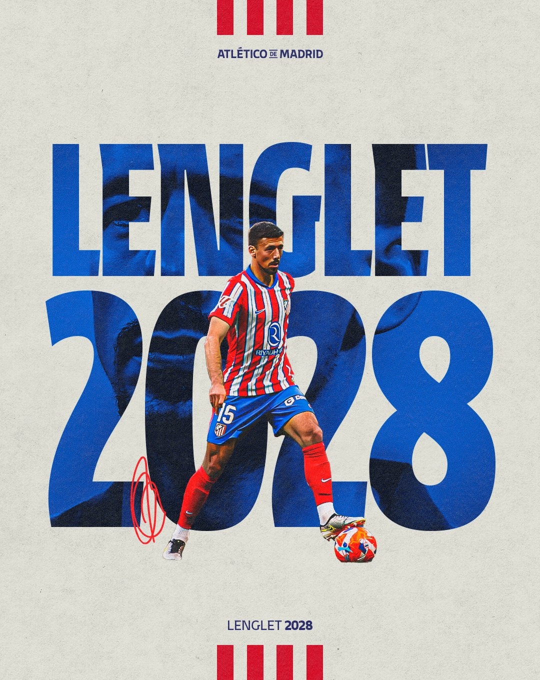 官方：巴薩中衛(wèi)朗格萊免簽加盟馬競，簽約至2028年