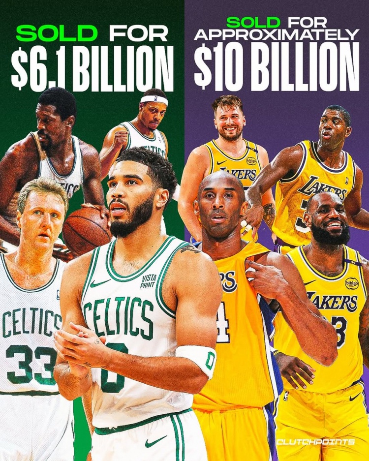 NBA黃綠兩大豪門(mén)均易主！綠軍以61億出售 湖人交易估值100億??