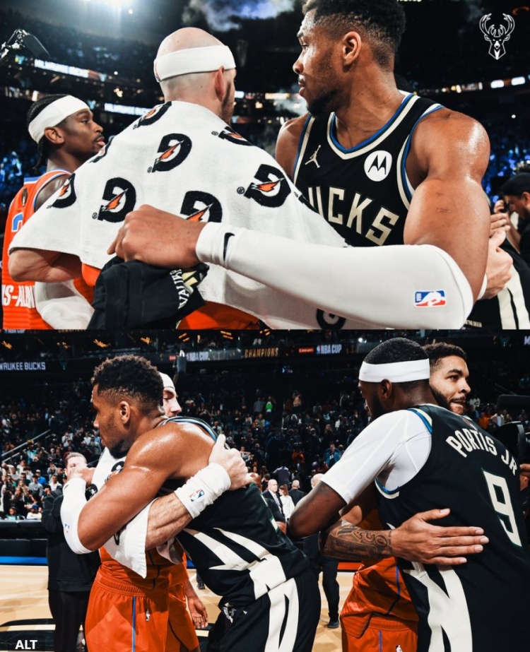 我們擊敗過你們呦！雄鹿官推曬NBA杯決賽圖 祝賀雷霆奪得總冠軍