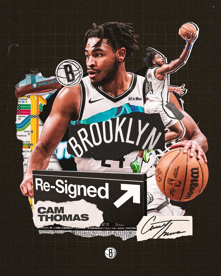 1年600萬資質(zhì)報價！籃網(wǎng)官宣與卡梅隆-托馬斯完成續(xù)約