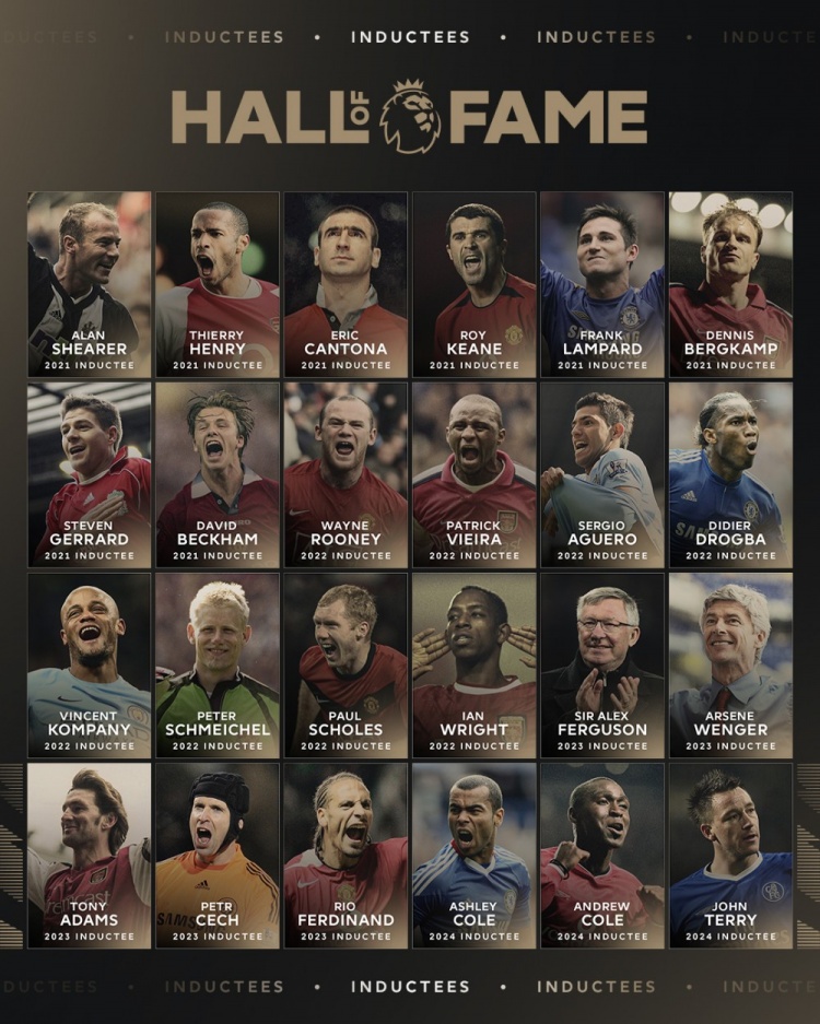 會是誰？官方：今年將有兩名球員通過投票入選英超名人堂