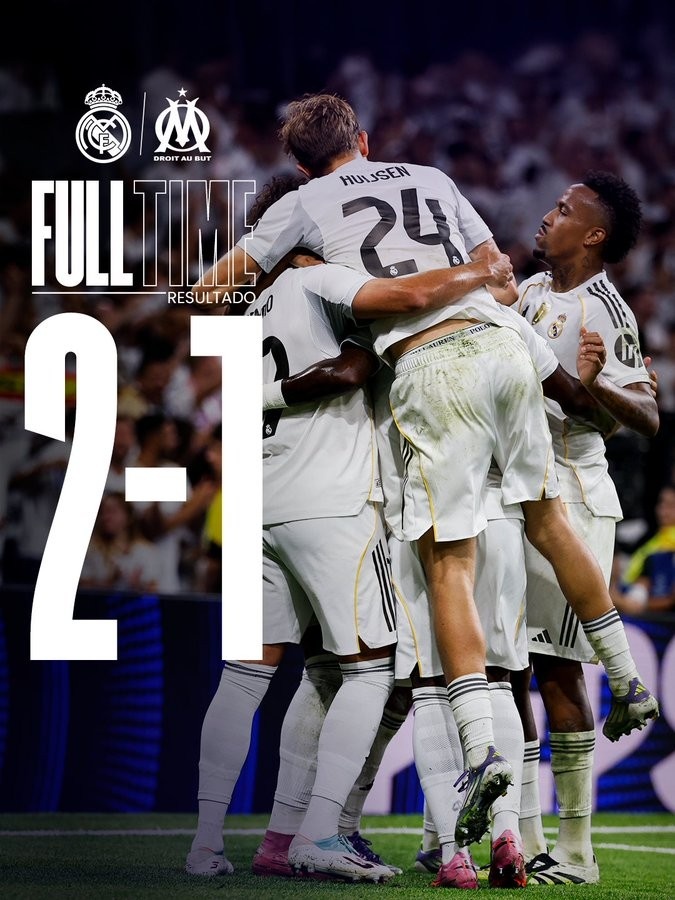 壓制！皇馬在歐冠歷史5戰(zhàn)馬賽保持全勝，共計打進(jìn)14球+丟5球