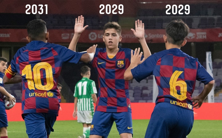 紅藍(lán)未來！拉瑪西亞18歲三杰：亞馬爾2031，庫巴西+伯納爾2029